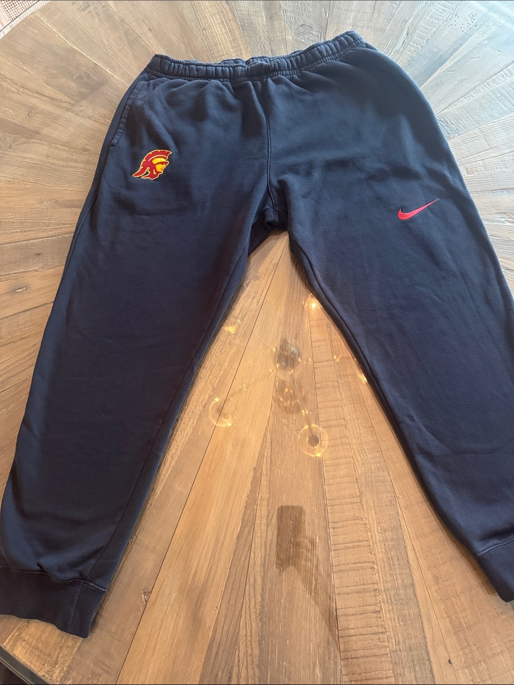 USC Nike Men’s Large Black Sweatpants with Red USC Trojan Logo